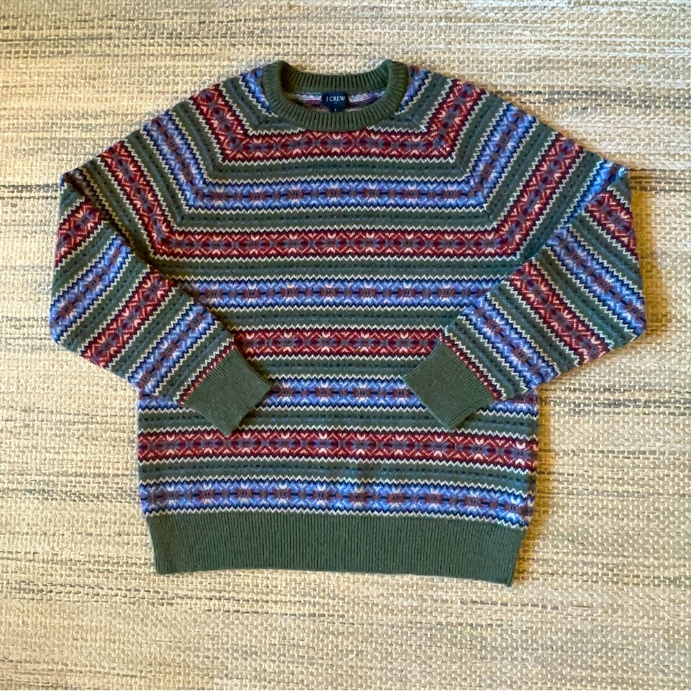 J Crew Wool Patterned Sweater